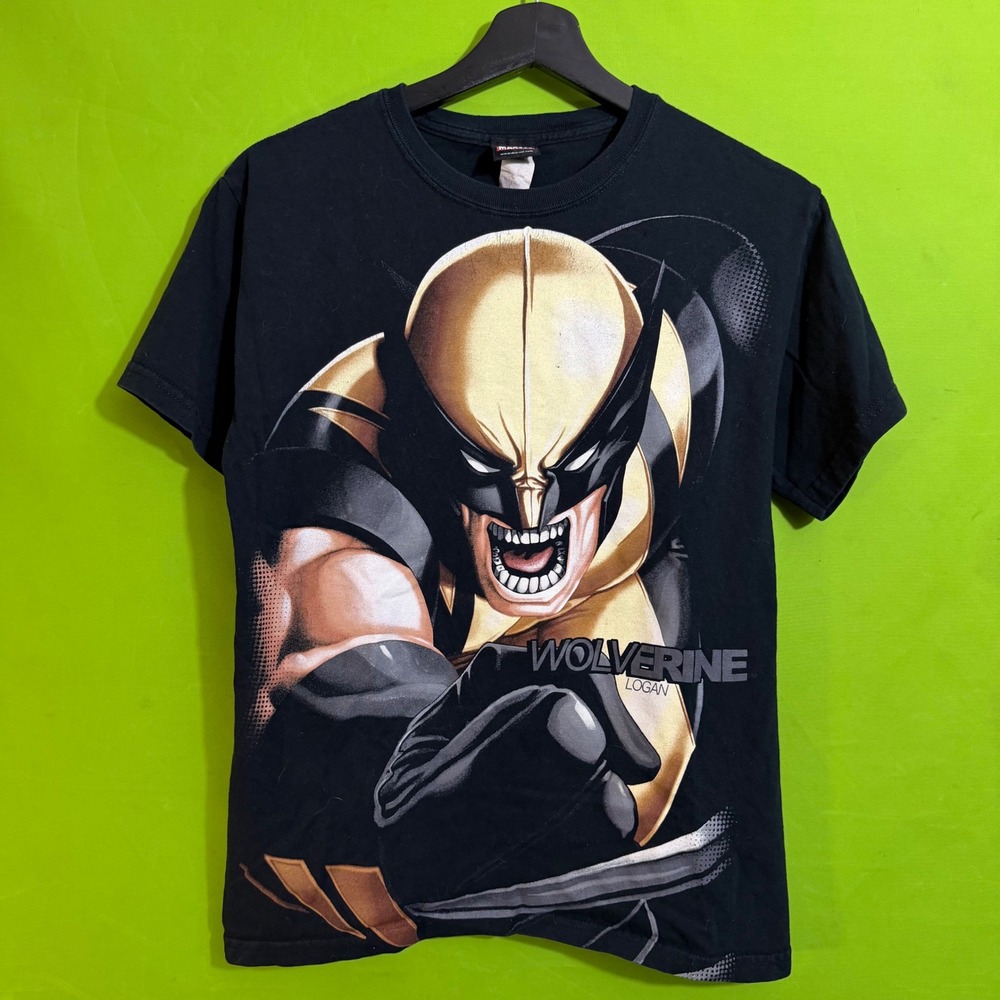 Marvel Wolverine Logan Graphic T-Shirt Mad Engine Black Mens Small X-Men Tee
